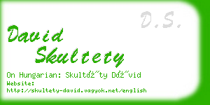 david skultety business card